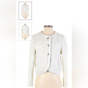 Cream colored blazer gold buttons old money size small